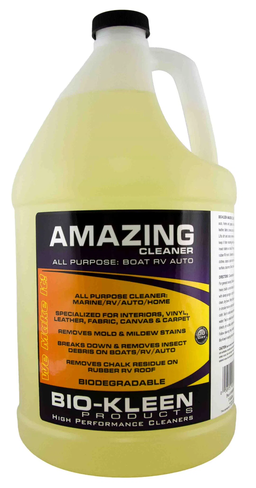 M00309 – BIO-KLEEN Vinyl Cleaner, 1 Gallon Jug Single Use To Remove Dirt/ Stains From Vinyl/ Leather/ Fabric/ Canvas/...